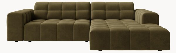 Sofa narożna o wyglądzie aksamitu Chicago (4-osobowa)