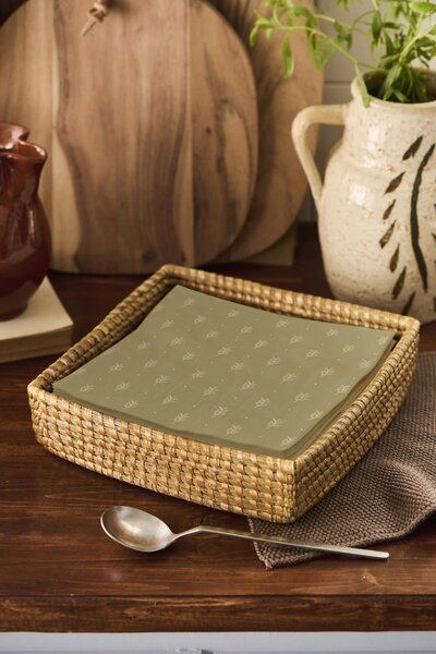 IB Laursen Serwetki do serwowania GREEN LEAF 40x40 cm, 50 szt. zielone