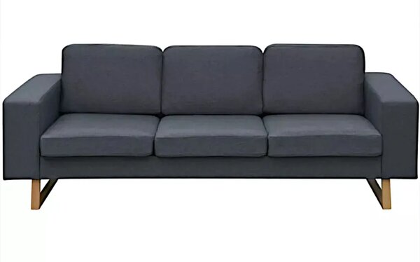 Ciemnoszara 3-osobowa sofa - Megro