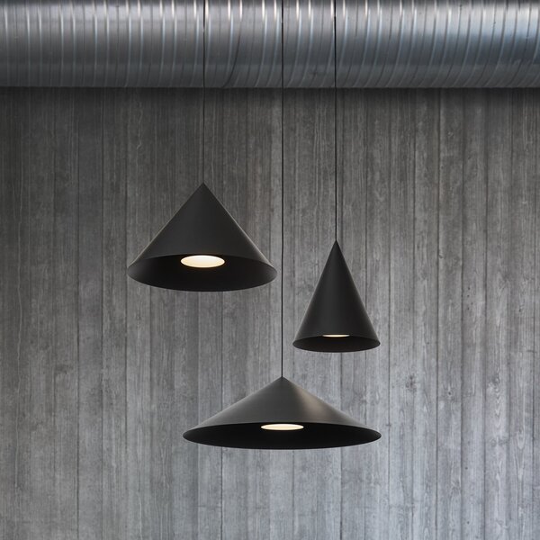 Lampa Wisząca LOOM DESIGN, Hanzu, ściemnialny, czarny, salon, aluminium, nowoczesny