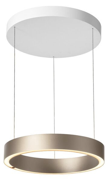 Lampa Wisząca LOOM DESIGN, Velora, ściemnialny, beżowy, salon, aluminium, nowoczesny