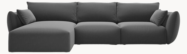 Sofa narożna z weluru Matera