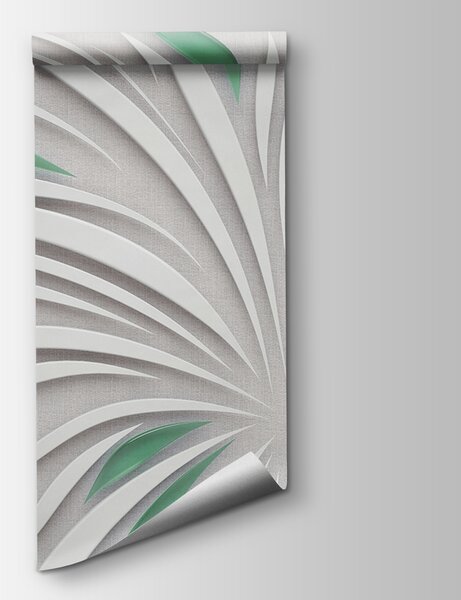 Fototapeta Biało-zielony wzór, Fototapety 3d, Popularne Fototapety, u06452v2 - Tapeko.pl