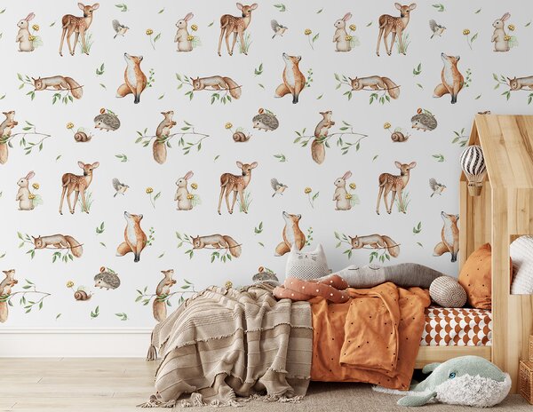 Fototapeta Wzór zwierząt i roślin, Fototapety Dziecięce, Popularne Fototapety, u96258 - Tapeko.pl