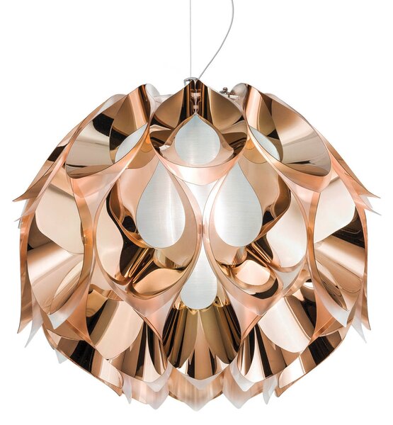 Lampa Wisząca Slamp, FLORA, ściemnialny, miedziany, salon, tworzywo sztuczne, design