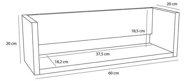 Półka w dekorze dębu w naturalnym kolorze 64 cm Gap – Hübsch