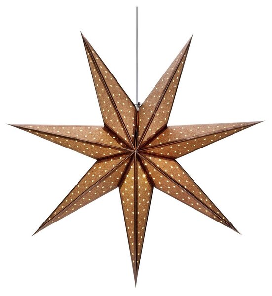 Brązowa świąteczna wisząca dekoracja świetlna Markslöjd Glitter, dł. 75 cm