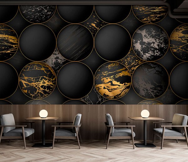 Fototapeta Eleganckie kule z metalicznymi refleksami, Fototapety 3d, Popularne Fototapety, u97726 - Tapeko.pl
