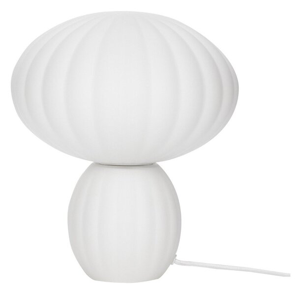 Biała szklana lampa stołowa (wysokość 28 cm) Kumu – Hübsch