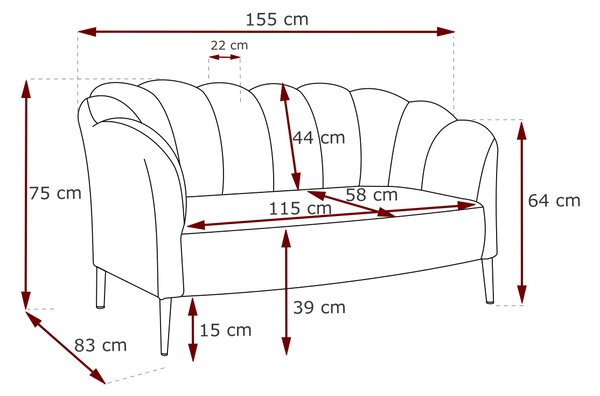 Sofa MARONTI boucle beżowy