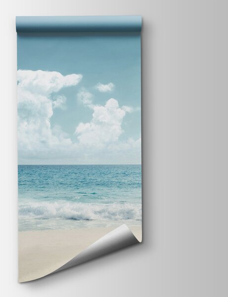 Fototapeta Plaża z falami rozbijającymi się o piasek, Fototapety Plaża, Popularne Fototapety, u97884 - Tapeko.pl