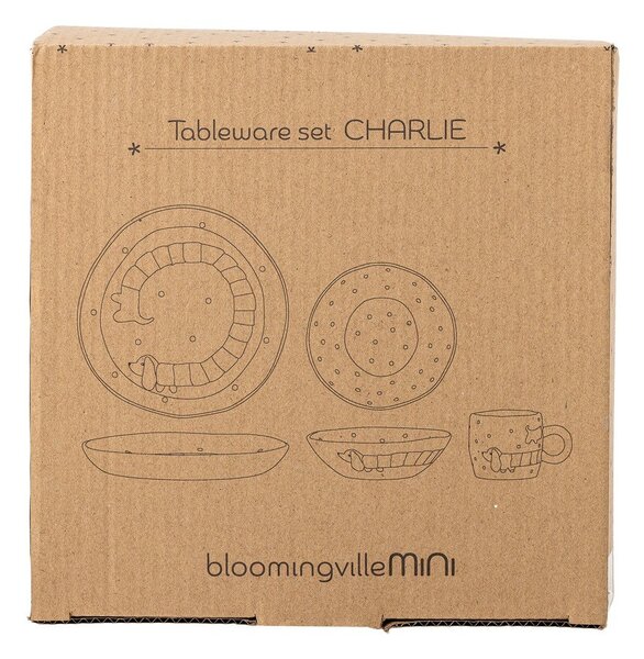 Kamionkowy zestaw naczyń dla dzieci 3 szt. Charlie – Bloomingville Mini