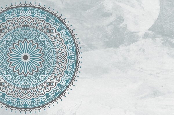 Fototapeta Niebiesko-szara mandala, Fototapety Faktury, Popularne Fototapety, u98495v2 - Tapeko.pl