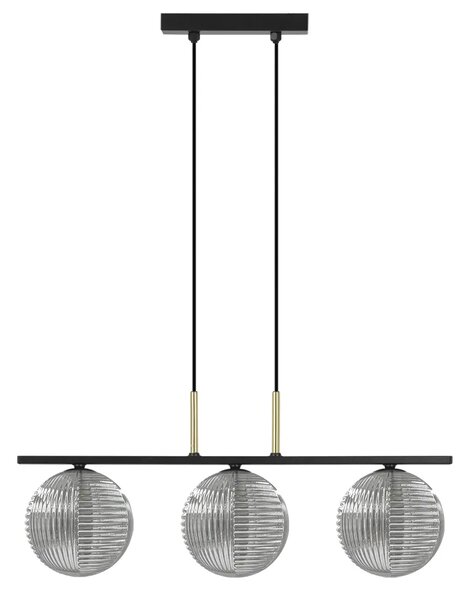 Trzyramienna lampa sufitowa szklana H9-Z28