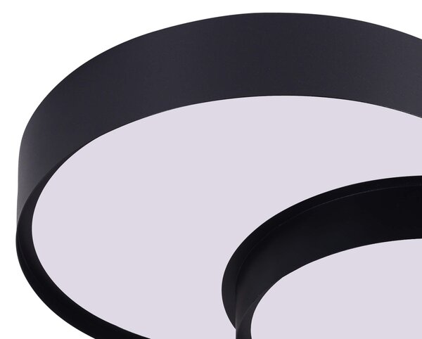 NOWOCZESNA LAMPA SUFITOWA PLAFON CZARNY ORBO DUO D40