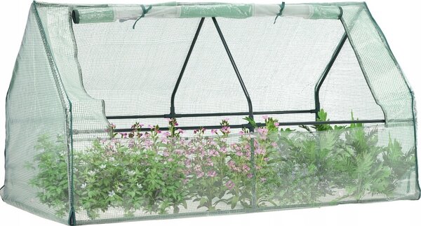 Mini szklarnia balkonowa, tunel ogrodniczy, pojemnik na sadzonki, plastik, idealna do uprawy pomidorów, wymiary: 180 x 92 x 90 cm