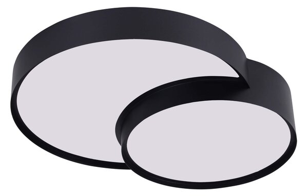 NOWOCZESNA LAMPA SUFITOWA PLAFON CZARNY ORBO DUO D48