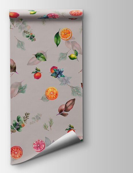 Fototapeta Wzór owoców i liści, Fototapety Natura, Popularne Fototapety, u98770v1 - Tapeko.pl