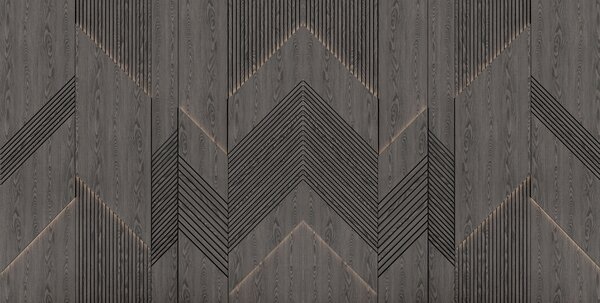 Fototapeta Geometryczne wzory w ciemnym drewnie, Fototapety Drewno, Popularne Fototapety, u98885 - Tapeko.pl