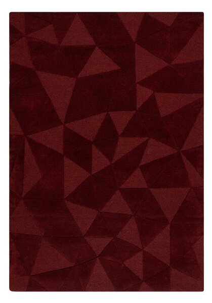 Bordowy wełniany dywan tkany ręcznie 160x230 cm Shard Red – Flair Rugs