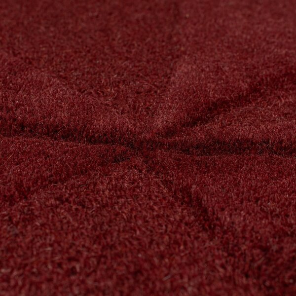 Bordowy wełniany okrągły dywan tkany ręcznie ø 160 cm Shard Red – Flair Rugs