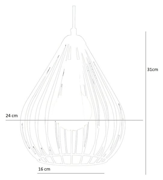 Czarna lampa wisząca z metalowym kloszem ø 24 cm Fasah – Opviq lights