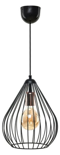 Czarna lampa wisząca z metalowym kloszem ø 24 cm Fasah – Opviq lights