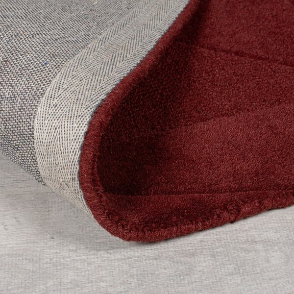 Bordowy wełniany okrągły dywan tkany ręcznie ø 160 cm Shard Red – Flair Rugs