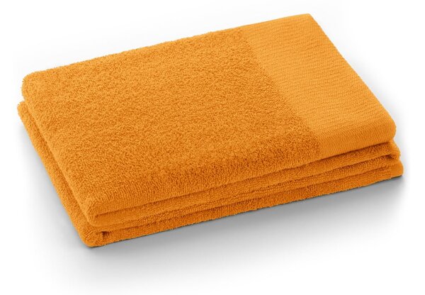 Pomarańczowy bawełniany ręcznik kąpielowy frotte 70x140 cm Amari – Restilo