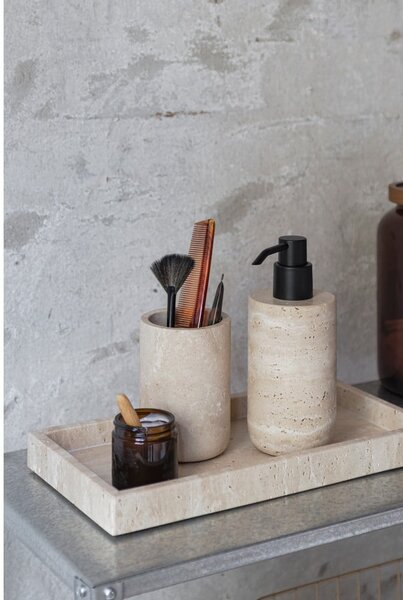 Beżowy kamienny dozownik do mydła 250 ml Travertine – Mette Ditmer Denmark