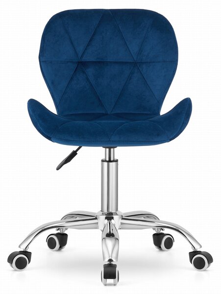 Niebieskie krzesło biurowe AVOLA VELVET