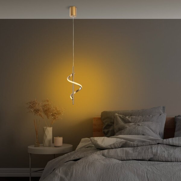 Lampa wisząca LED w kolorze złota ø 16 cm Likma – Opviq lights
