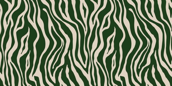 Fototapeta Zielono-biały nadruk zebry, Fototapety Abstrakcja, Popularne Fototapety, u99173v2 - Tapeko.pl