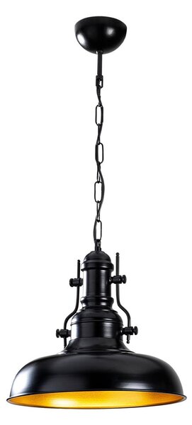 Czarna lampa wisząca z metalowym kloszem ø 32 cm Detroit – Opviq lights