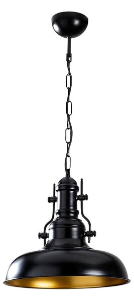 Czarna lampa wisząca z metalowym kloszem ø 32 cm Detroit – Opviq lights