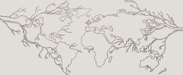 Fototapeta Mapa świata, Fototapety design, Popularne Fototapety, u99731 - Tapeko.pl