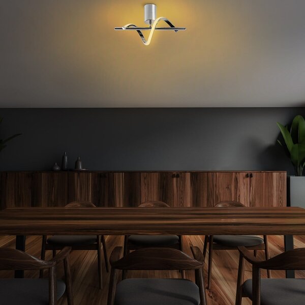 Lampa sufitowa LED w kolorze srebra 7x41 cm Likma – Opviq lights