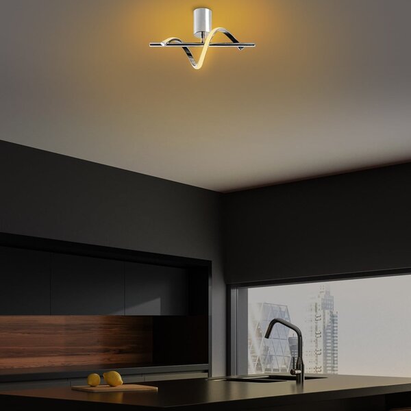 Lampa sufitowa LED w kolorze srebra 7x41 cm Likma – Opviq lights