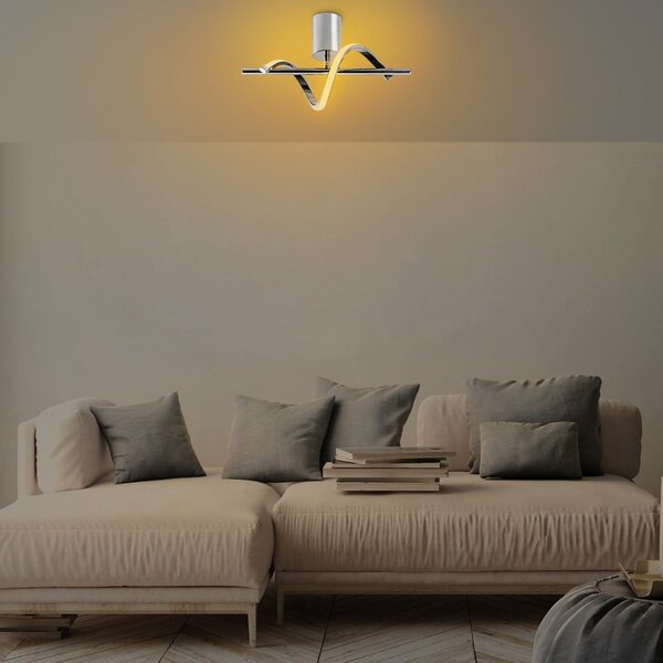 Lampa sufitowa LED w kolorze srebra 7x41 cm Likma – Opviq lights