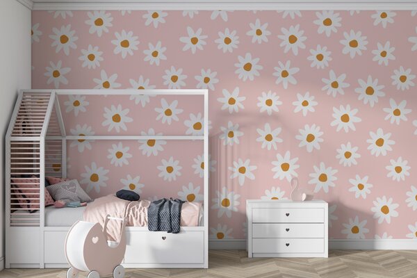 Fototapety Kwiaty rumianku w pokoju dziecięcym dla dziewczynek , Fototapety Dziecięce, w00136 : Uwalls.pl