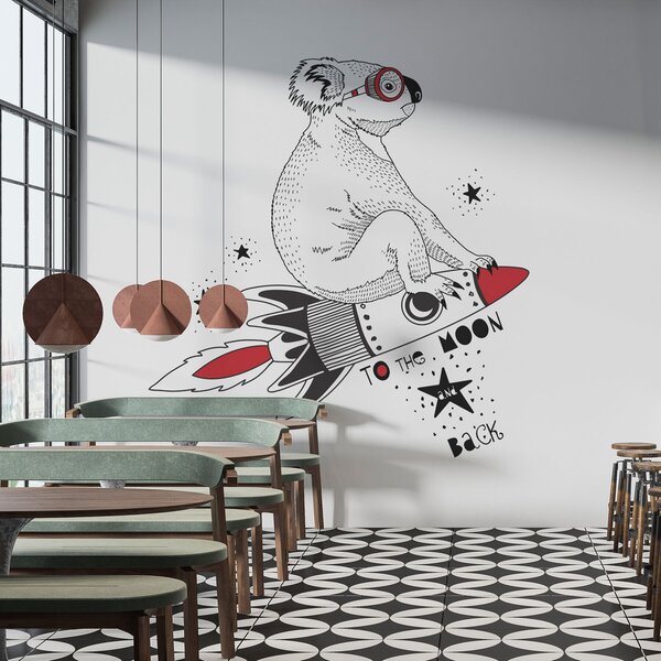 Fototapeta Koala na rakiecie, Fototapety z zwierzętami, Popularne Fototapety, w00151 - Tapeko.pl
