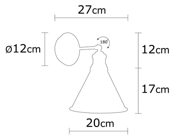 Kinkiet w kolorze brązu ø 20 cm Tramino – Opviq lights