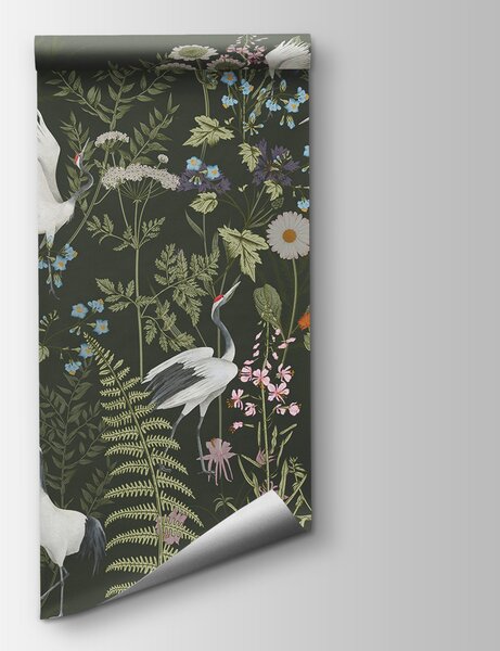 Fototapeta Tapeta z ptakami i kwiatami, Fototapety Natura, Popularne Fototapety, w00380v2 - Tapeko.pl