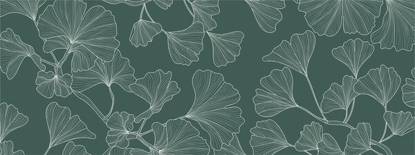 Fototapeta Wzór liści na zielonym tle, Fototapety 3d liście, Popularne Fototapety, w00328 - Tapeko.pl
