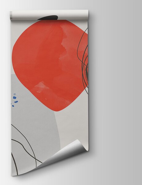 Fototapeta Kolorowe dzieło sztuki z liniami i okręgami, Fototapety Abstrakcja, Popularne Fototapety, w00514 - Tapeko.pl