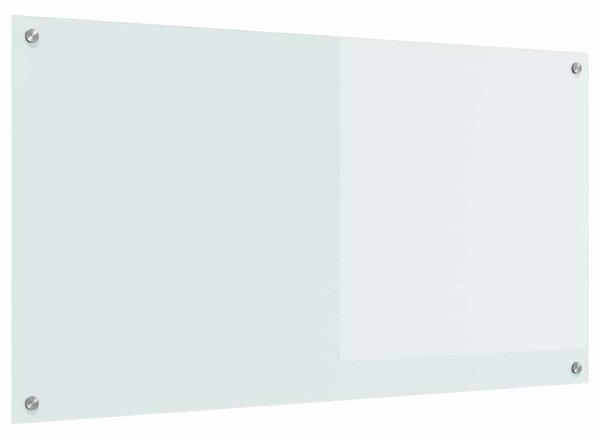 Panel kuchenny Biały 110 x 60 cm szkło hartowane