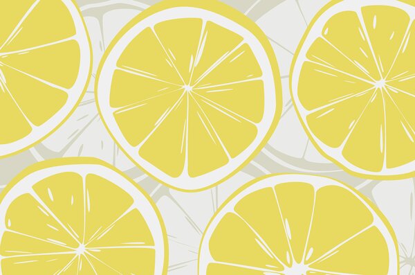 Fototapeta Grupa cytryn w rzędzie, Fototapety Natura, Popularne Fototapety, w00725v2 - Tapeko.pl