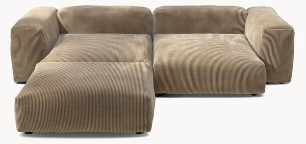 Narożna sofa modułowa ze sztruksu Vetsak (3-osobowa)