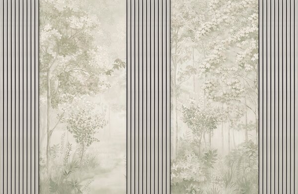 Fototapeta Tapeta z drzewami i kwiatami, Fototapety Natura, Popularne Fototapety, w00670v2 - Tapeko.pl