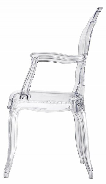 MebleMWM Krzesło transparentne Queen Arm